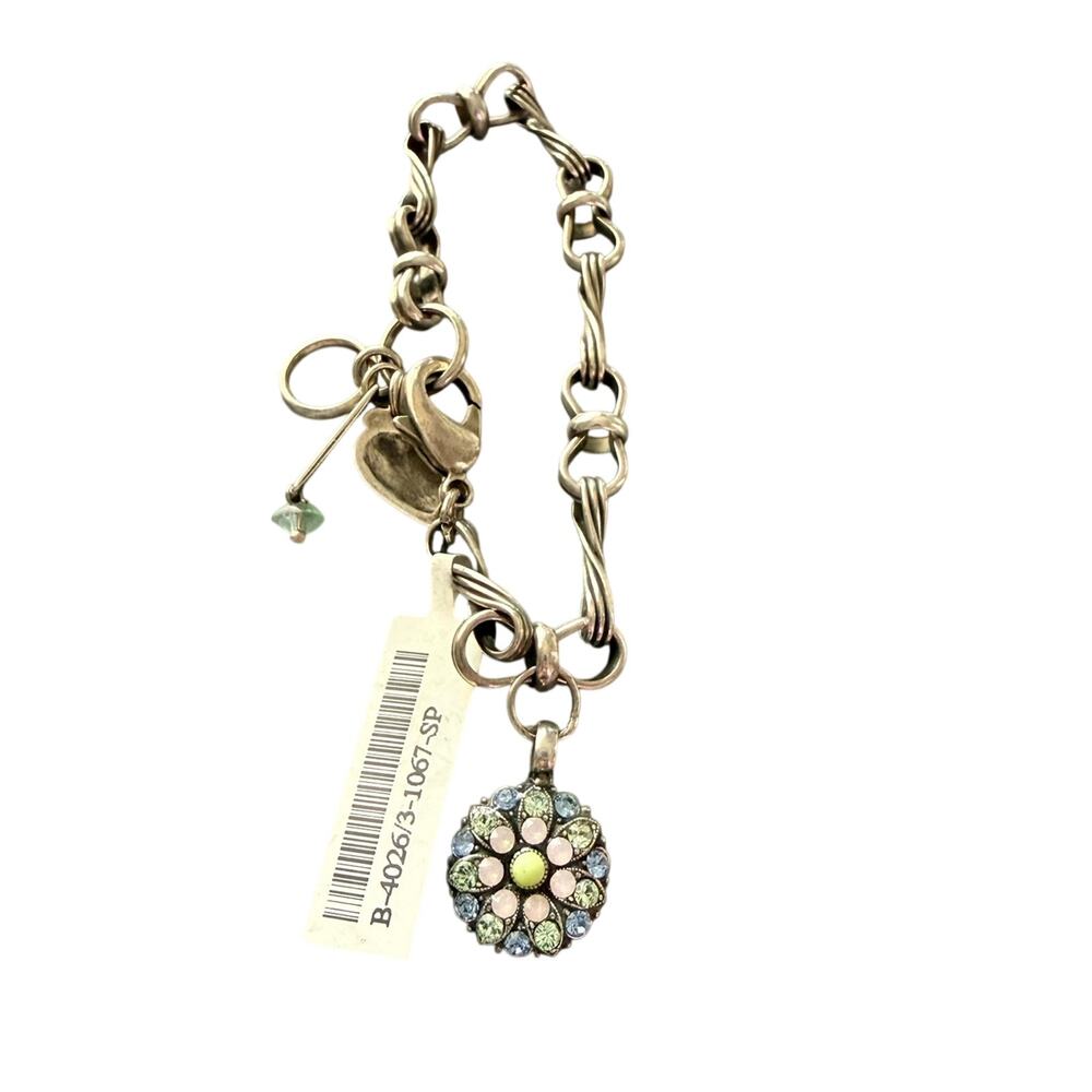 Mariana  Guardian Angel Crystal Floral Charm Bracelet NEW